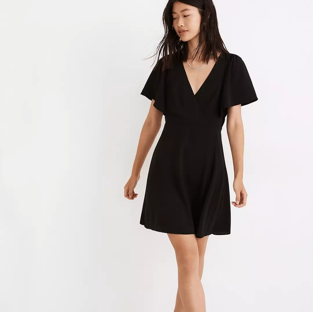 Cape-Sleeve Mini Dress - nwt 00